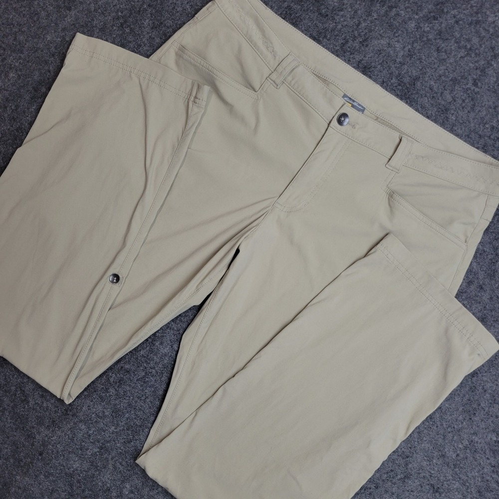 Eddie Bauer Pants Womens 16 Brown Stretch Lightweight Hiking Outdoor Camping - Picture 1 of 12